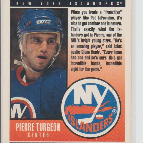 Pierre Turgeon 1992-93 Score Franchise #430 N.Y. Islanders - Picture 2 of 2